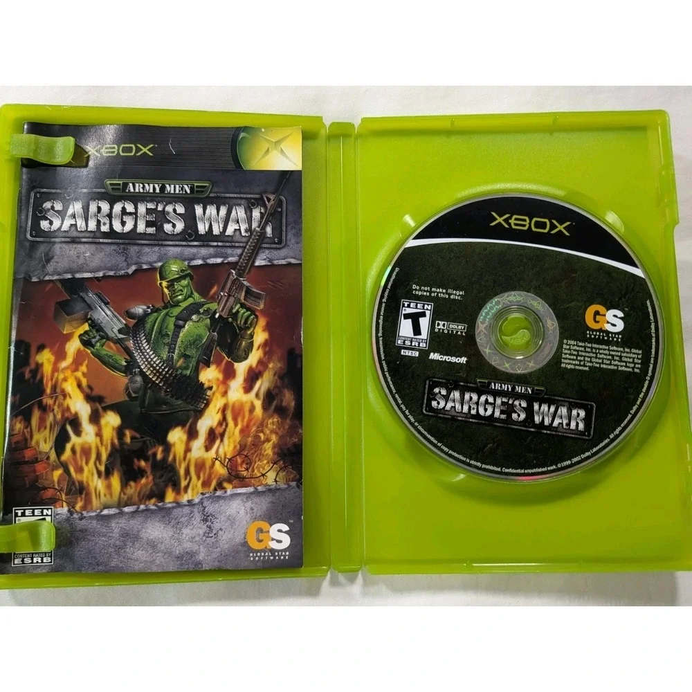Army Men Sarge's War (Microsoft Xbox, 2004) OG CIB Complete with Manual